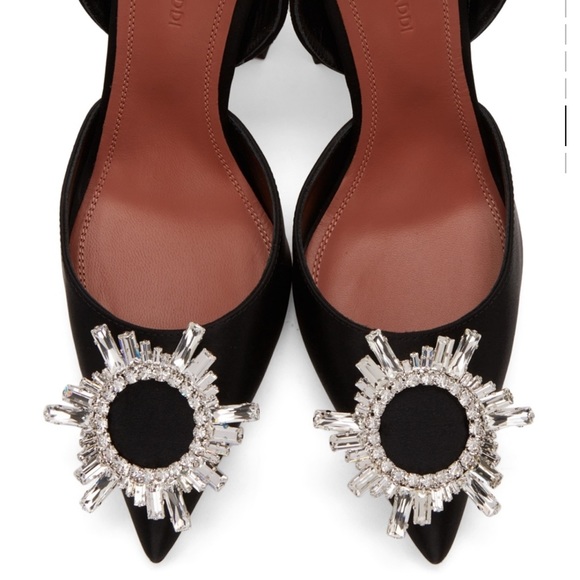 Amina Muaddi Begum Slingback Heel In Black - Picture 12 of 13